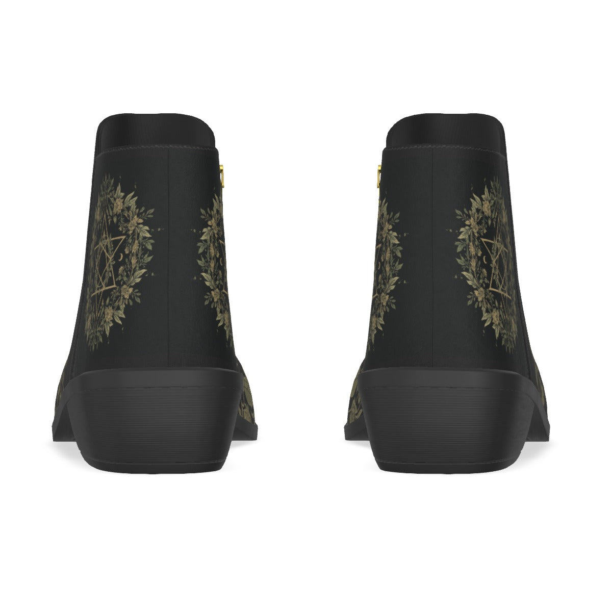 Wiccańskie Botki z Ekozamszu Herbal Witch – Botanic Moon Magic | Alt Fashion Vegan Shoes