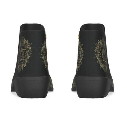 Wiccańskie Botki z Ekozamszu Herbal Witch – Botanic Moon Magic | Alt Fashion Vegan Shoes