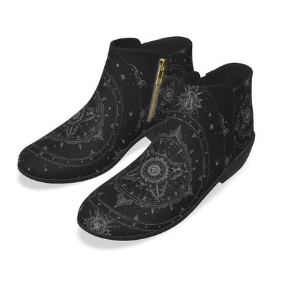 Gotyckie Buty Damskie Celestial Silver Witchcore | Celestial Gothic Boots