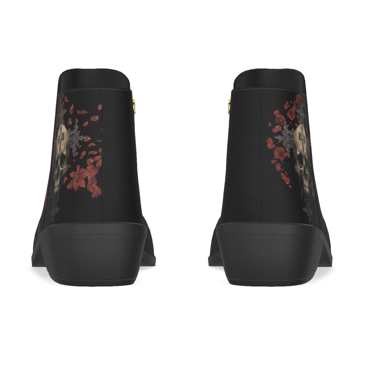 Gotyckie Buty Ekozamsz Romatic Gothic | Rose Gothic Skull