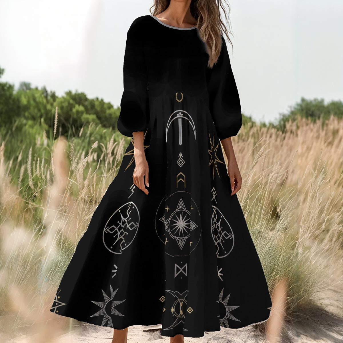 Mistyczna Słowiańska Sukienka Gotycka Perun Mystic