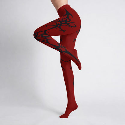 Women's Gothic Nylon Tights Red | Vampire Gothic