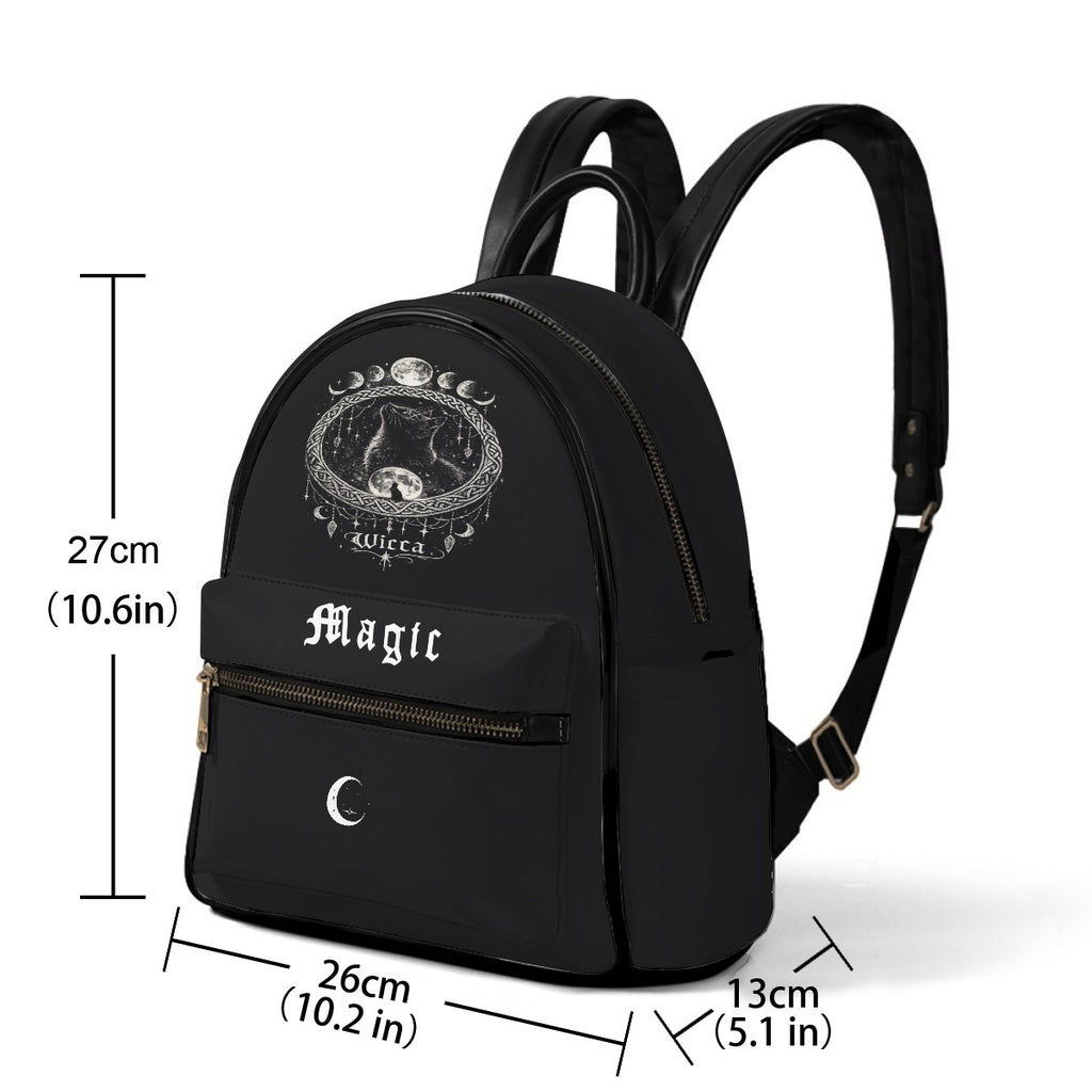 Gotycki Plecak Wicca Magic – Czarny Gothic Backpack Witchcore Moon | Dark Aesthetic Bag