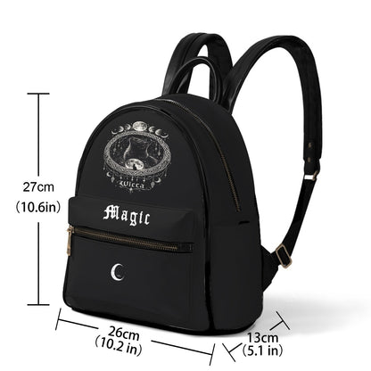 Gotycki Plecak Wicca Magic – Czarny Gothic Backpack Witchcore Moon | Dark Aesthetic Bag