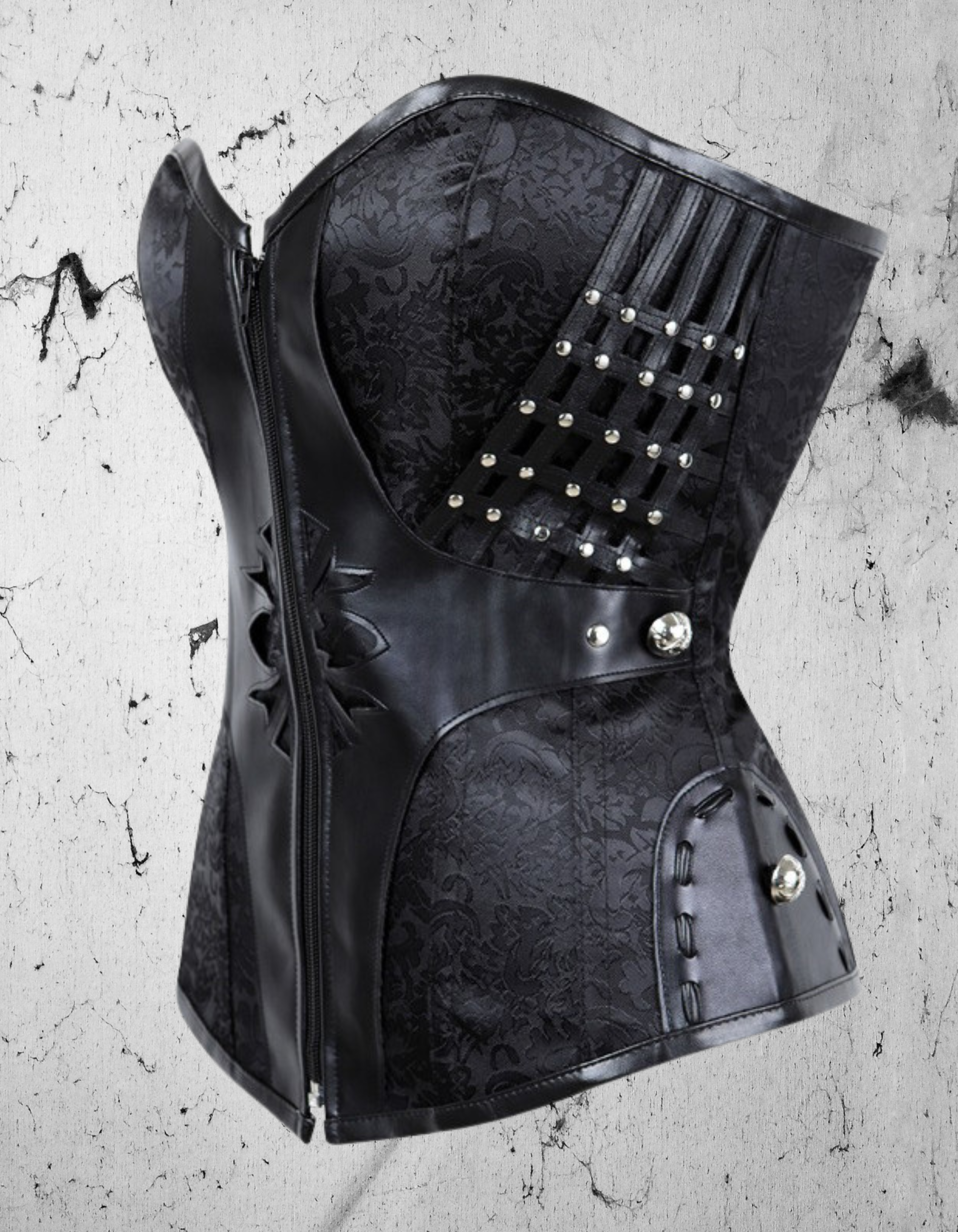 Gorset Gotycki Abyssal Armor – Pancerz z Otchłani | Dark Fantasy Underbust | Void Goth Aesthetic