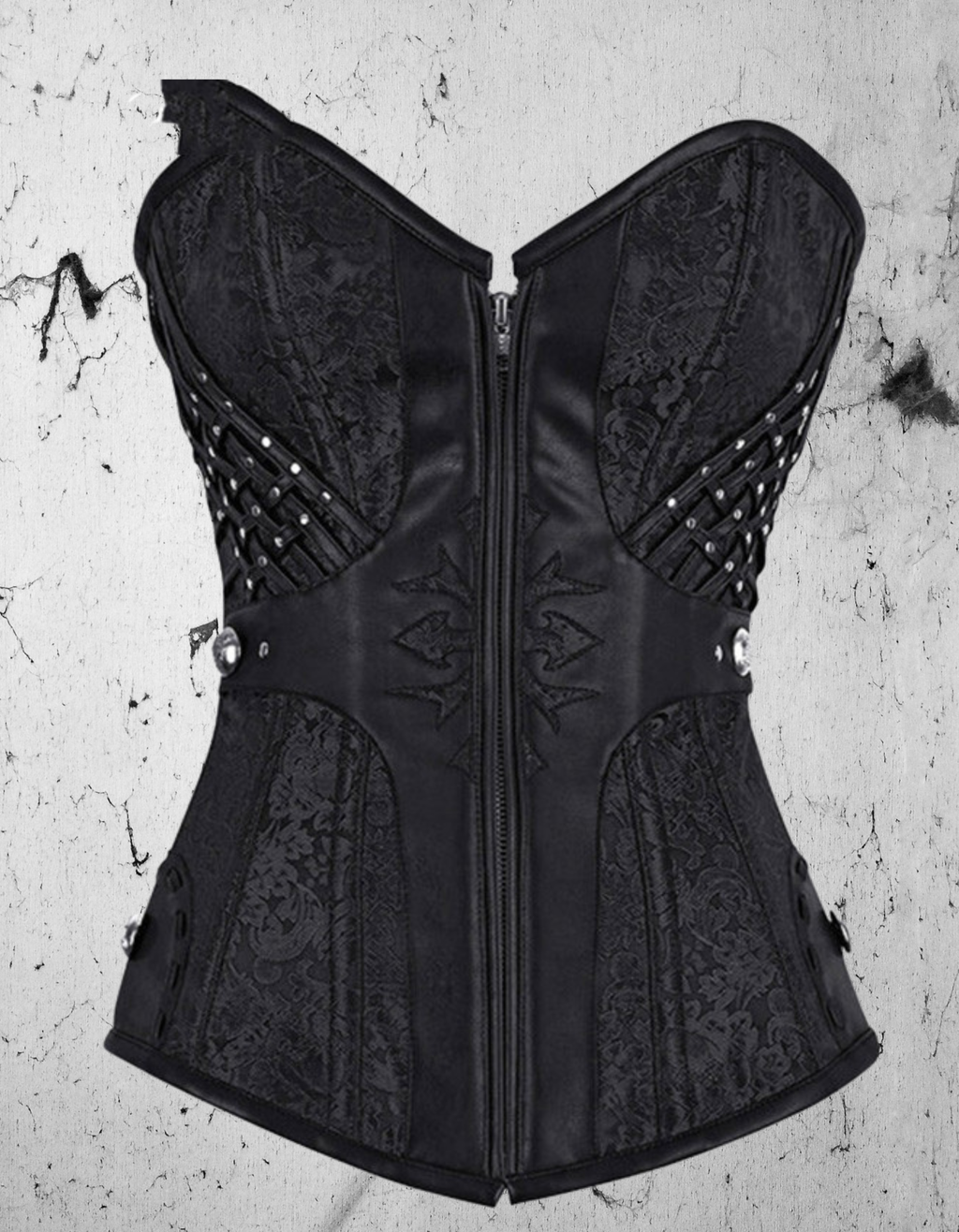 Gorset Gotycki Abyssal Armor – Pancerz z Otchłani | Dark Fantasy Underbust | Void Goth Aesthetic