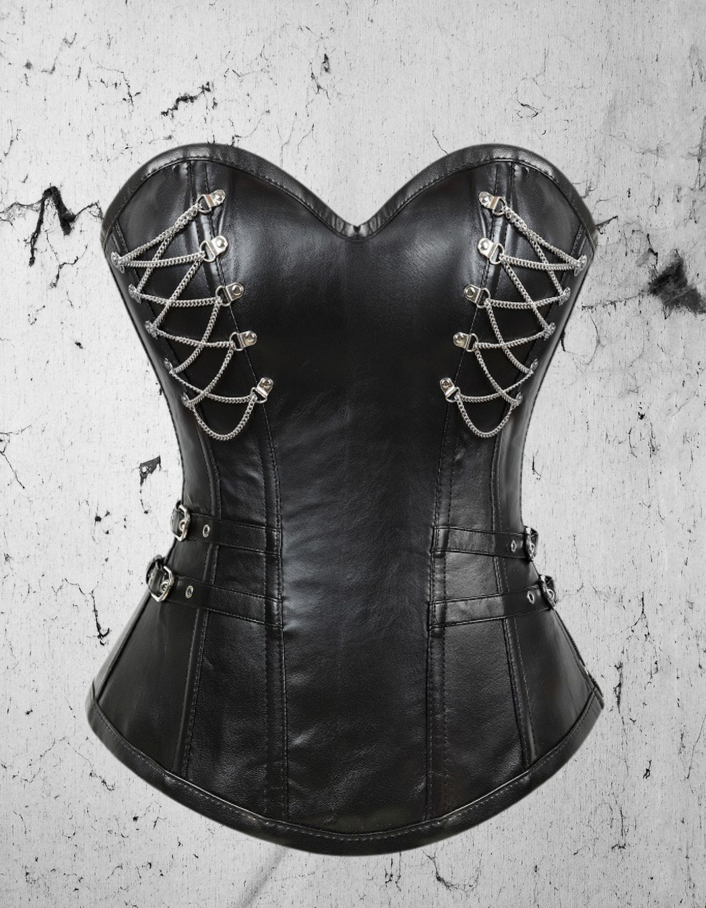 Gotycki Skórzany Gorset Black Pain Armor