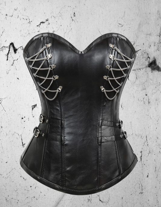 Gotycki Skórzany Gorset Black Pain Armor