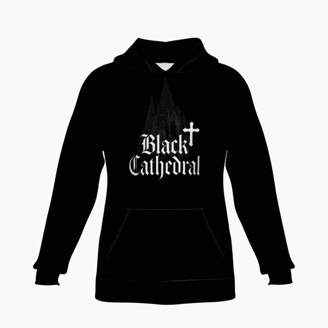 Gotycka Bluza Oversize French Terry | Black Cathedral Shadow Hoodie | Made in Poland