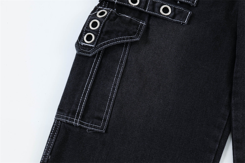 Gotyckie Spodnie w stylu Vikingcore Berserker Cargo