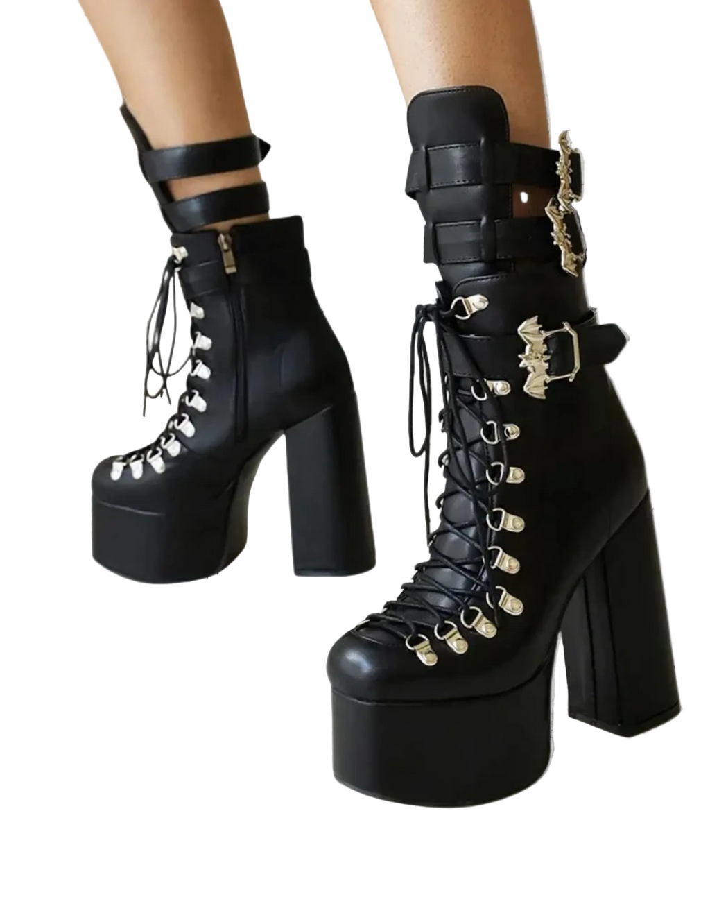 Gotyckie Botki na platformie Dark Trace Gothic Boots