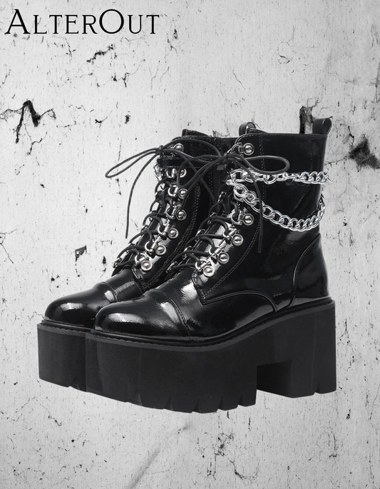 Gotycko-Punkowe Buty na platformie