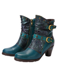 Buty Gotyckie Czarodziejki Wicca | Magical Emerald Wisdom Boots