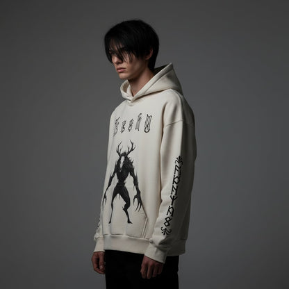 Beżowa Bluza Slavic-Goth Leshy Master Dark Forest