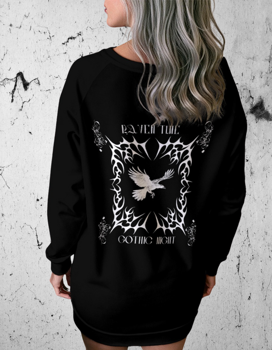 Gotycka Bluza damska ze sznurowaniem Raven Time Gothic Night