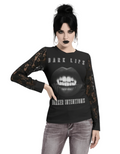 Gotycka Koszulka z siateczką Dark Lips Darker Intention