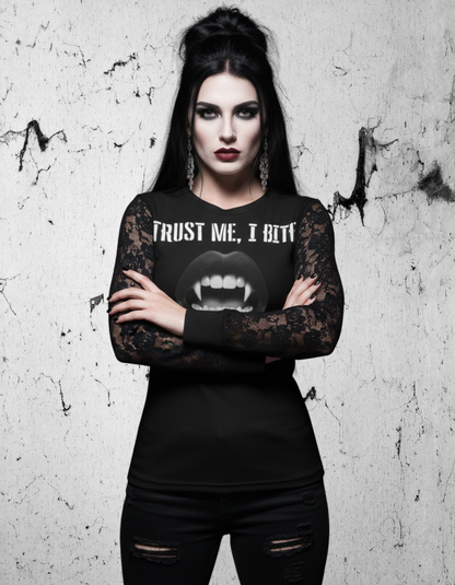 Gotycka Bluzka z siateczką Trust Me I Bite