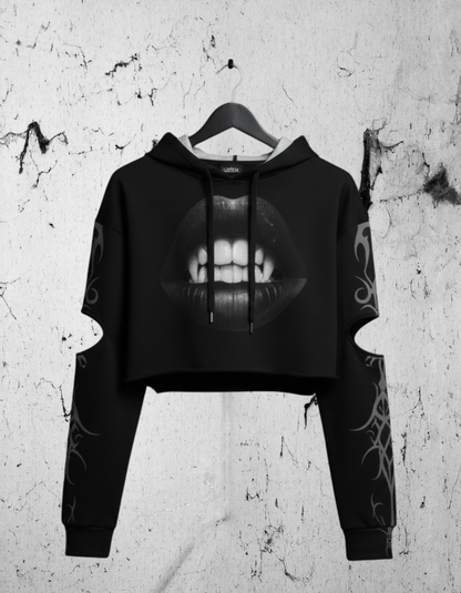 Gothic Crop Vampire Pop Art Hoodie