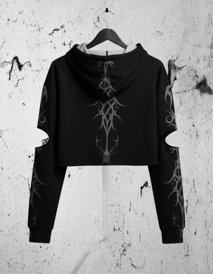 Gothic Crop Vampire Pop Art Hoodie