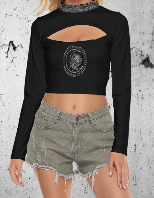 Gotycki Ezoteryczny Top z wycięciem