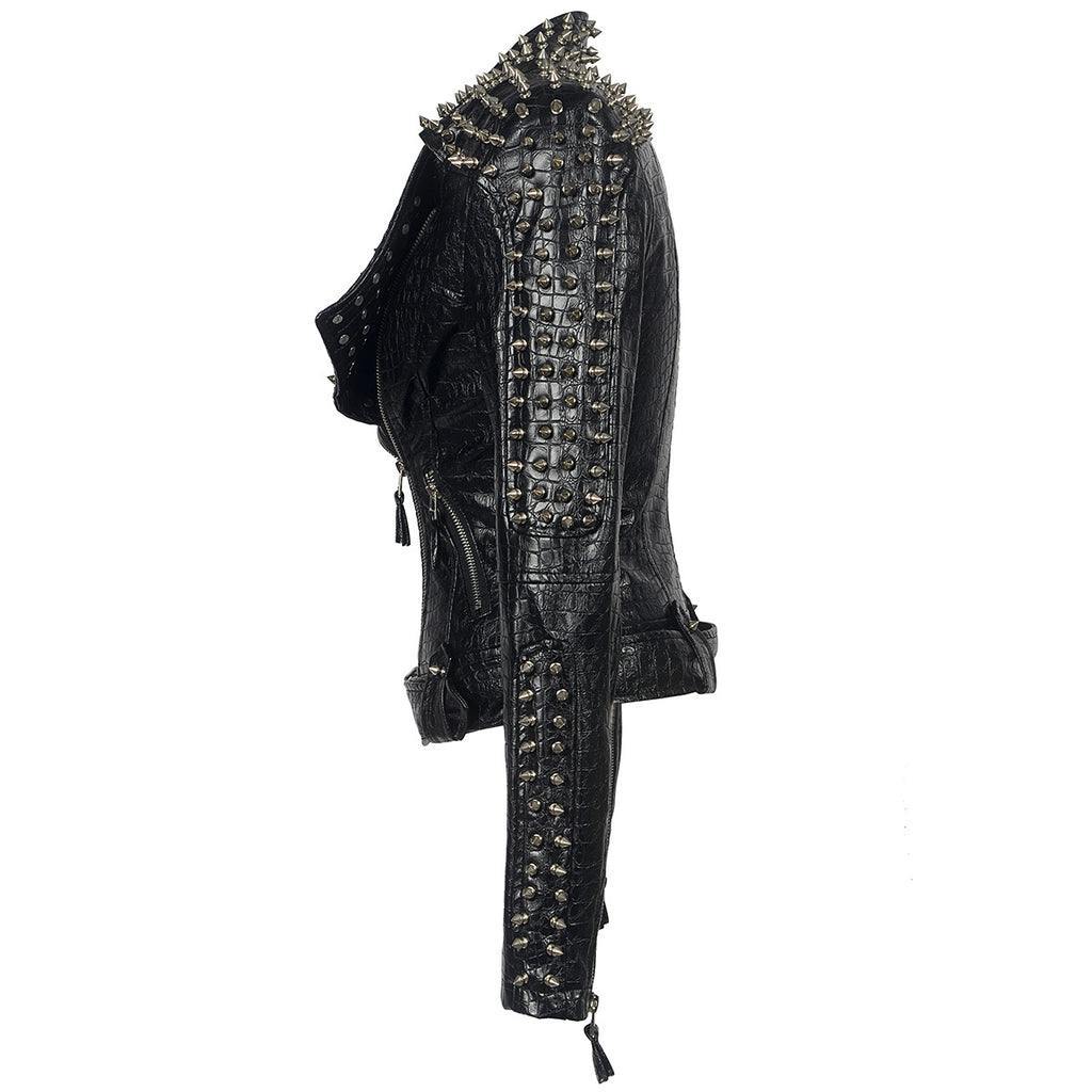 Death Metalowa Kurtka Skórzana z ćwiekami - Heavy Metal Pain Armor