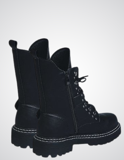 Damskie Black Metalowe Buty Dark Goth Knight