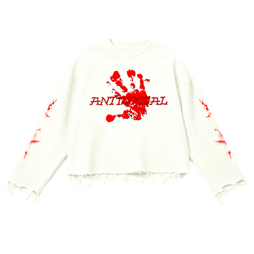 Bluza Grunge Biała ANTISOCJAL
