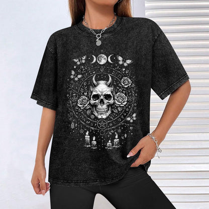 Wiccański Damski T-shirt Gotycki | Witch Table Ritual 100%cotton