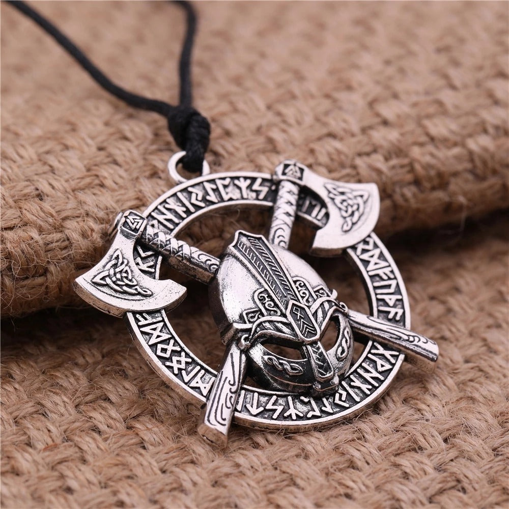 Nordycki Naszyjnik Odin Warrior Symbol Silver