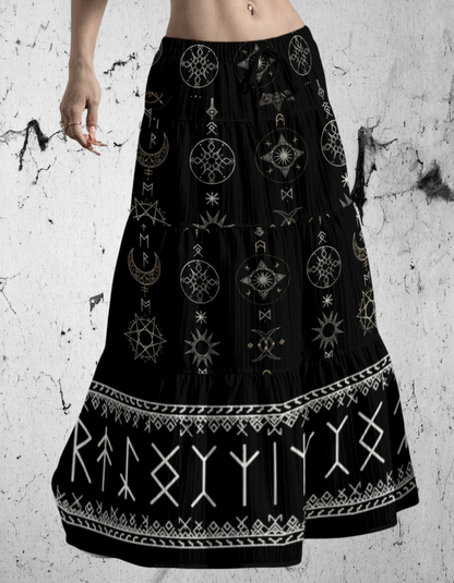 Gotycka Słowiańska Spódnica Plisowana Wichy Runs