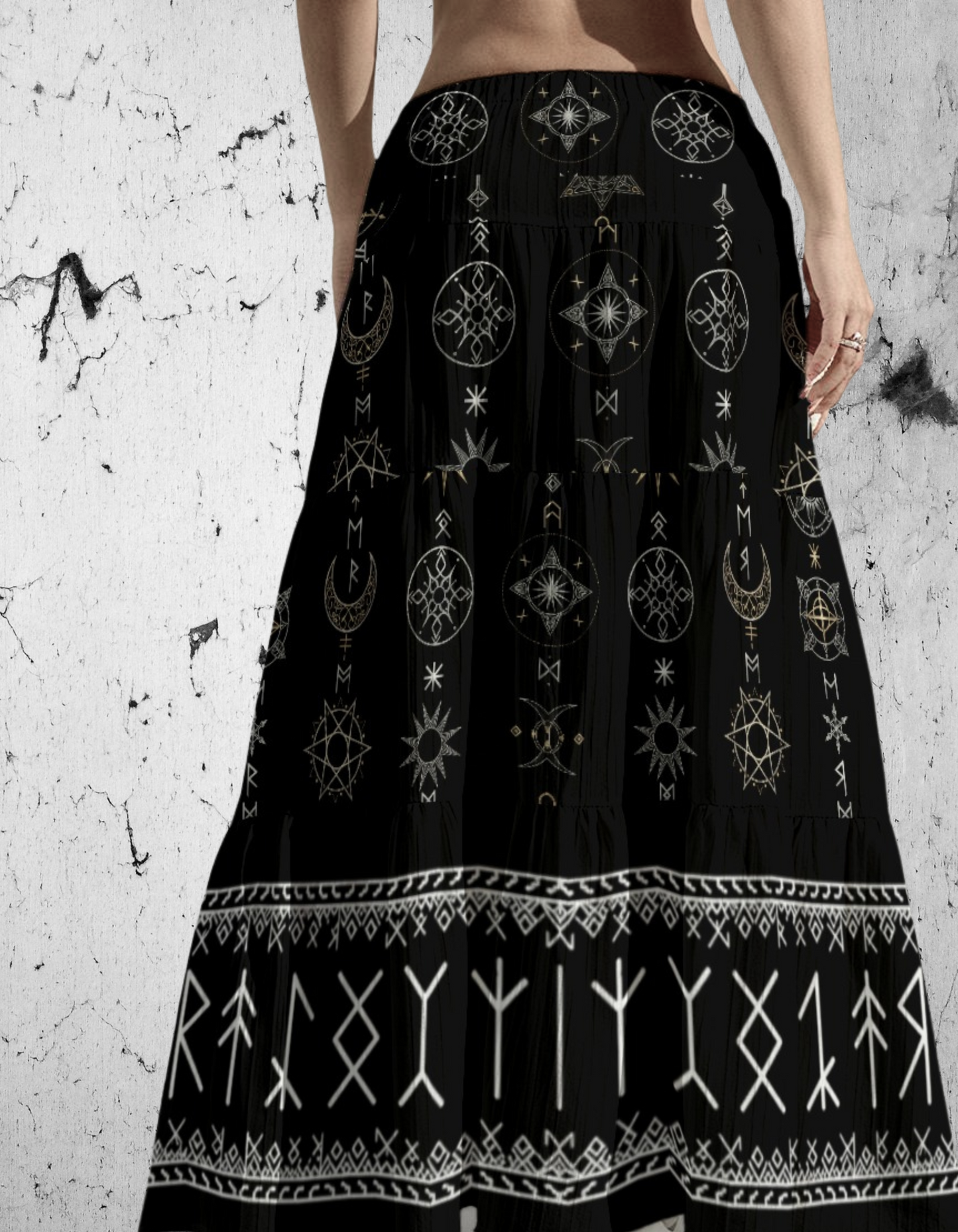 Gotycka Słowiańska Spódnica Plisowana Wichy Runs