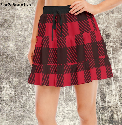 Spódniczka mini grunge w kratkę  Red Riot