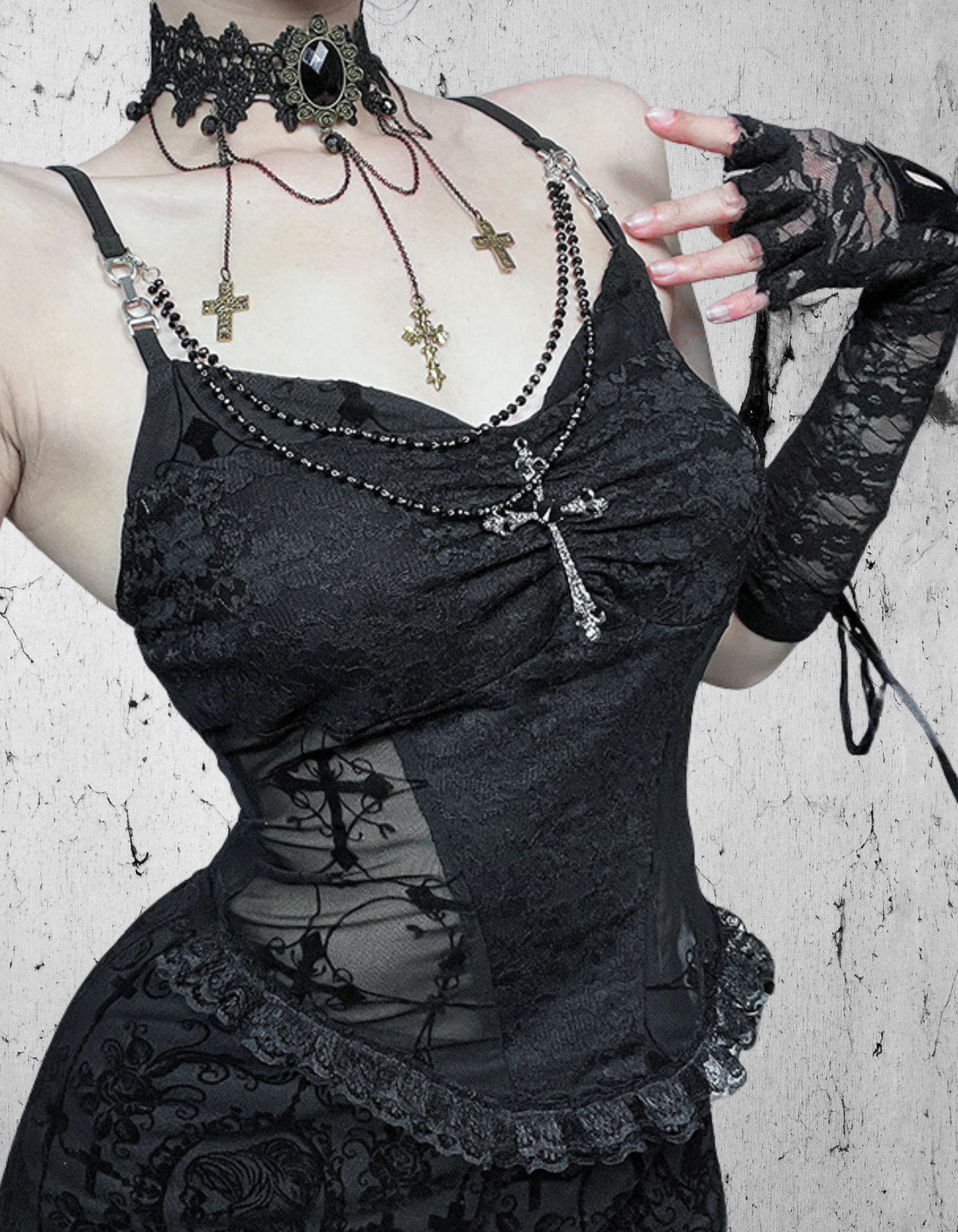 Czarny Top Altgotycki