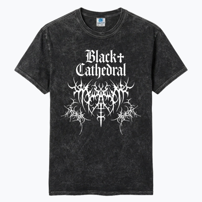Koszulka Gotycka Black Cathedral | Ciernie Entropii | Vintage Washed Heavy Cotton