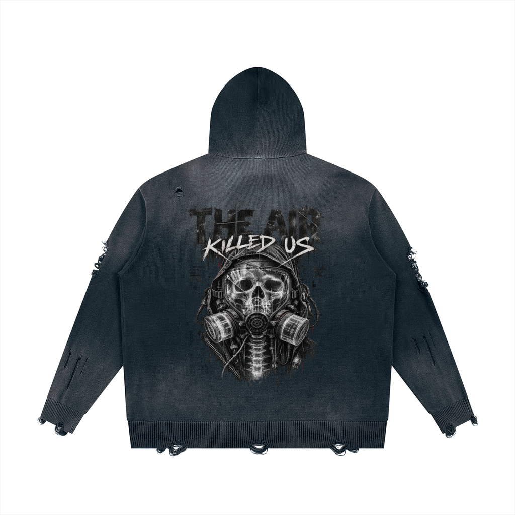 Postapokaliptyczna Bluza unisex Hoodie | The Air Killed Us | Cotton 760gsm