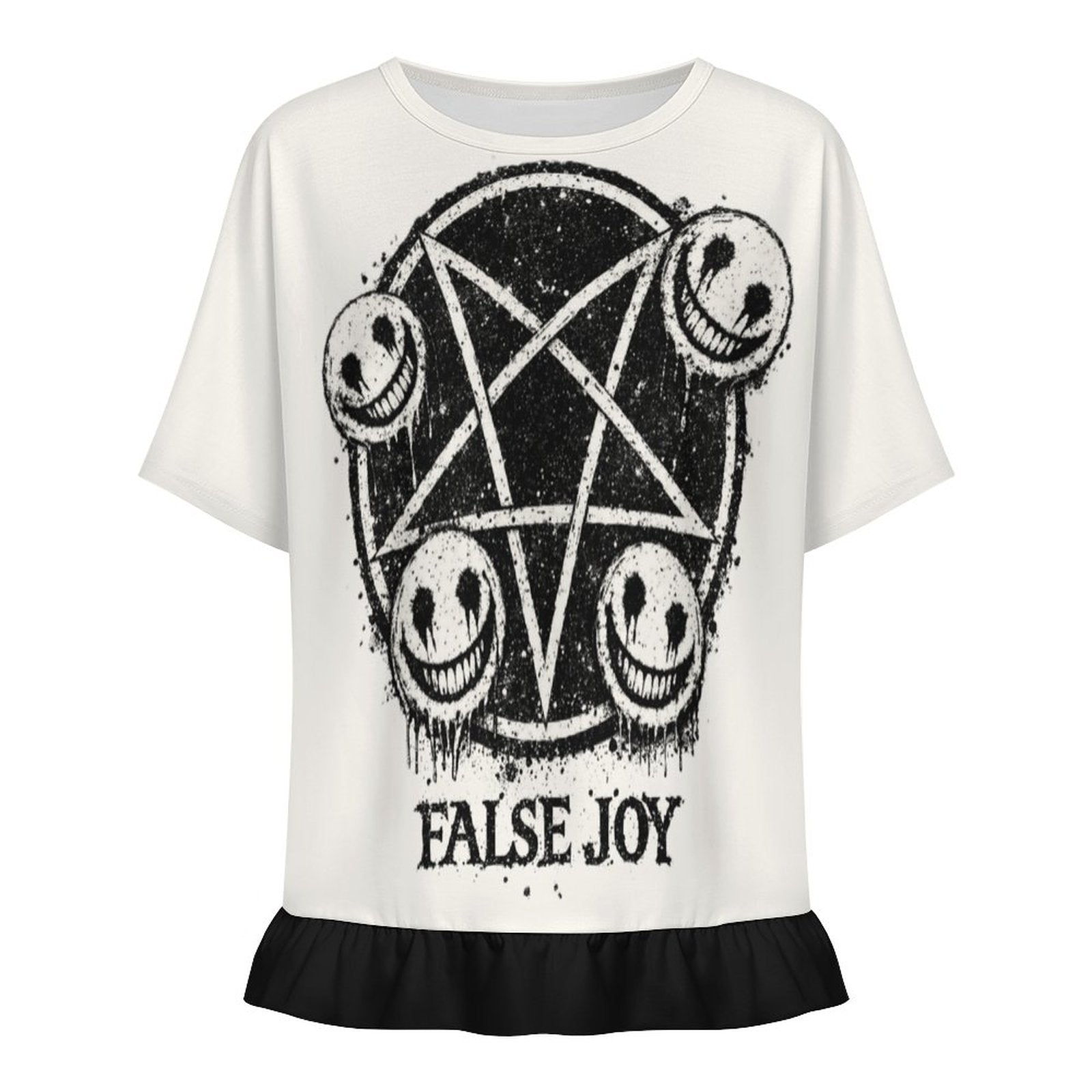 Gotycka Damska Bluzka HarajukuGothic Streetwear | False Joy