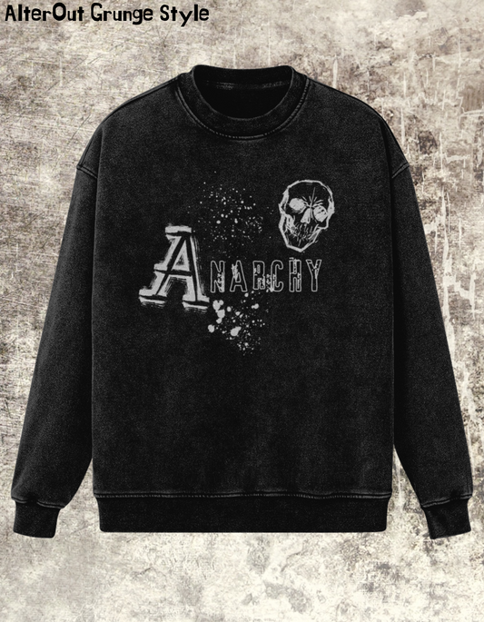 Czarna Bluza Grungowa Anarchy