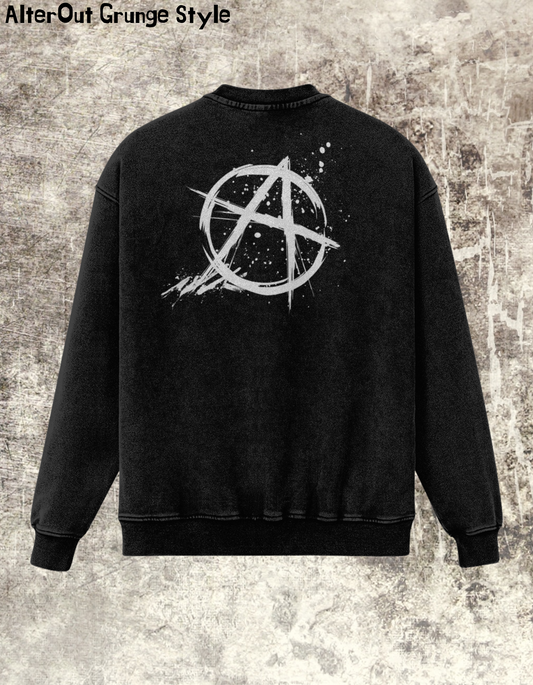 Czarna Bluza Grungowa Anarchy