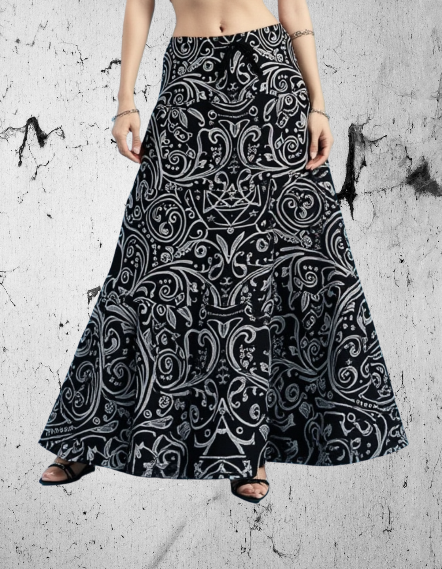 Gotycka Barokowa Spódnica Ezoteryczna