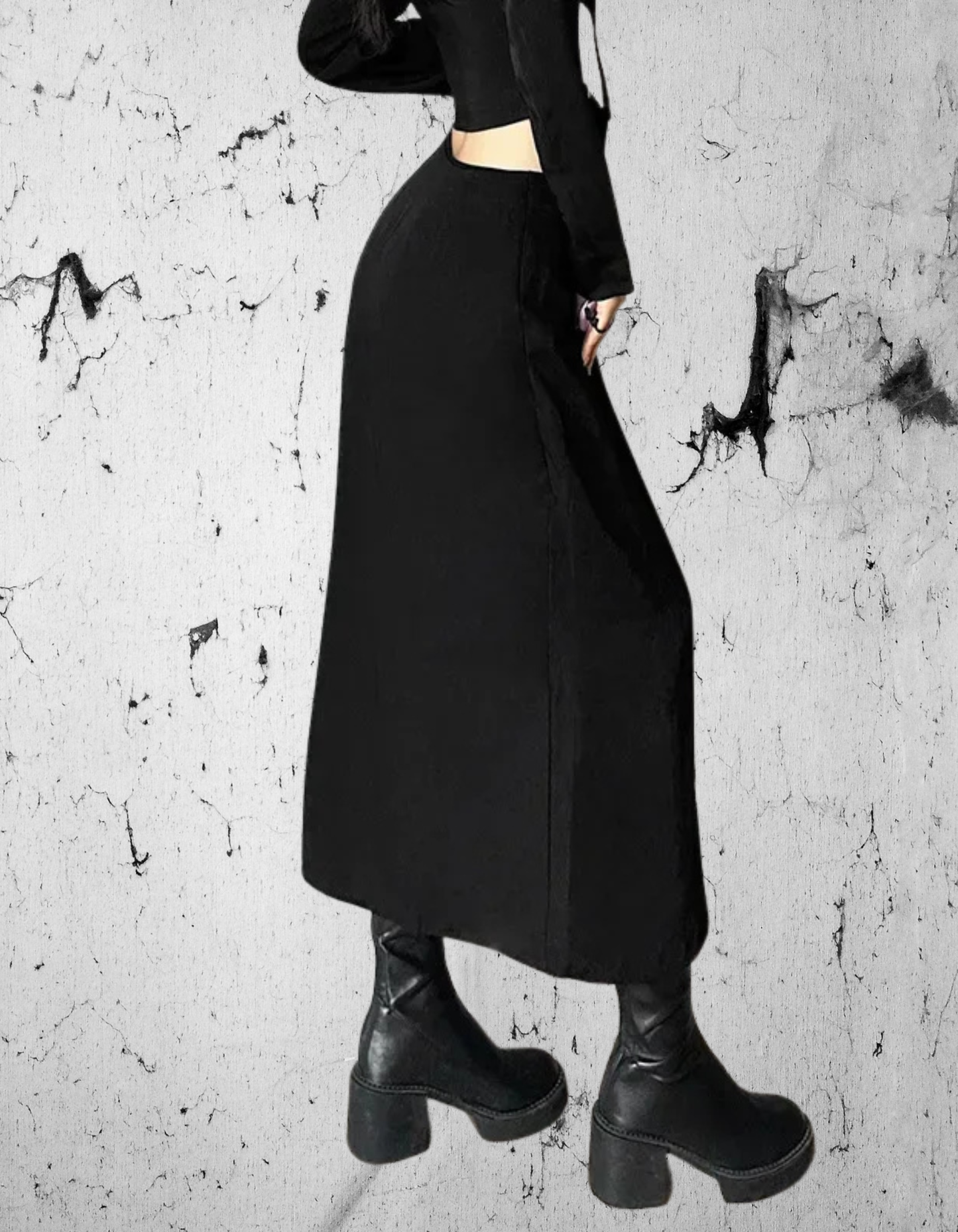 Gotycka Spódnica Asymetryczna