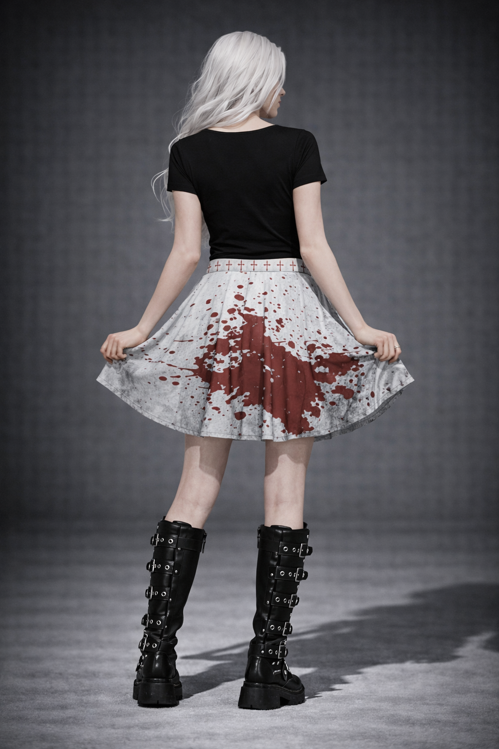 Alt-Gotycka Spódniczka Mini Bloodly Alice | Altgoth Lolita