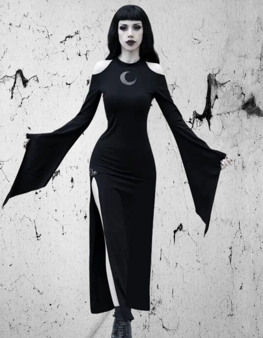 Sukienka Gotycka z księżycem Goth-Wicca
