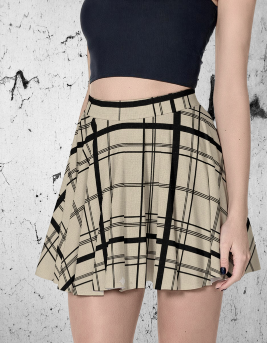 Altgotycka Beżowa Spódniczka Dark Academy