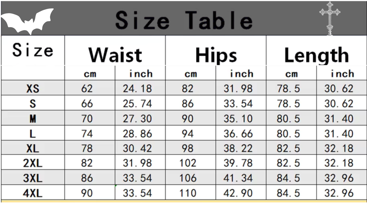 Gotycka Spódnica Asymetryczna