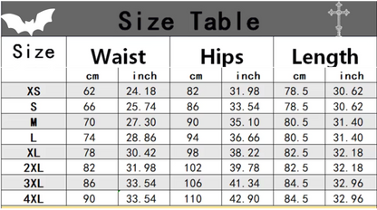 Gotycka Spódnica Asymetryczna