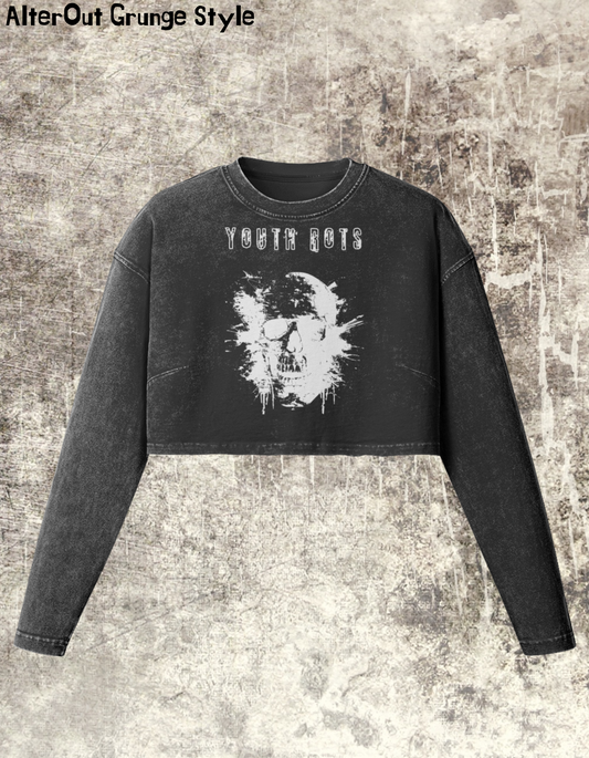 Top z długim rękawem w stylu grunge Youth Rots