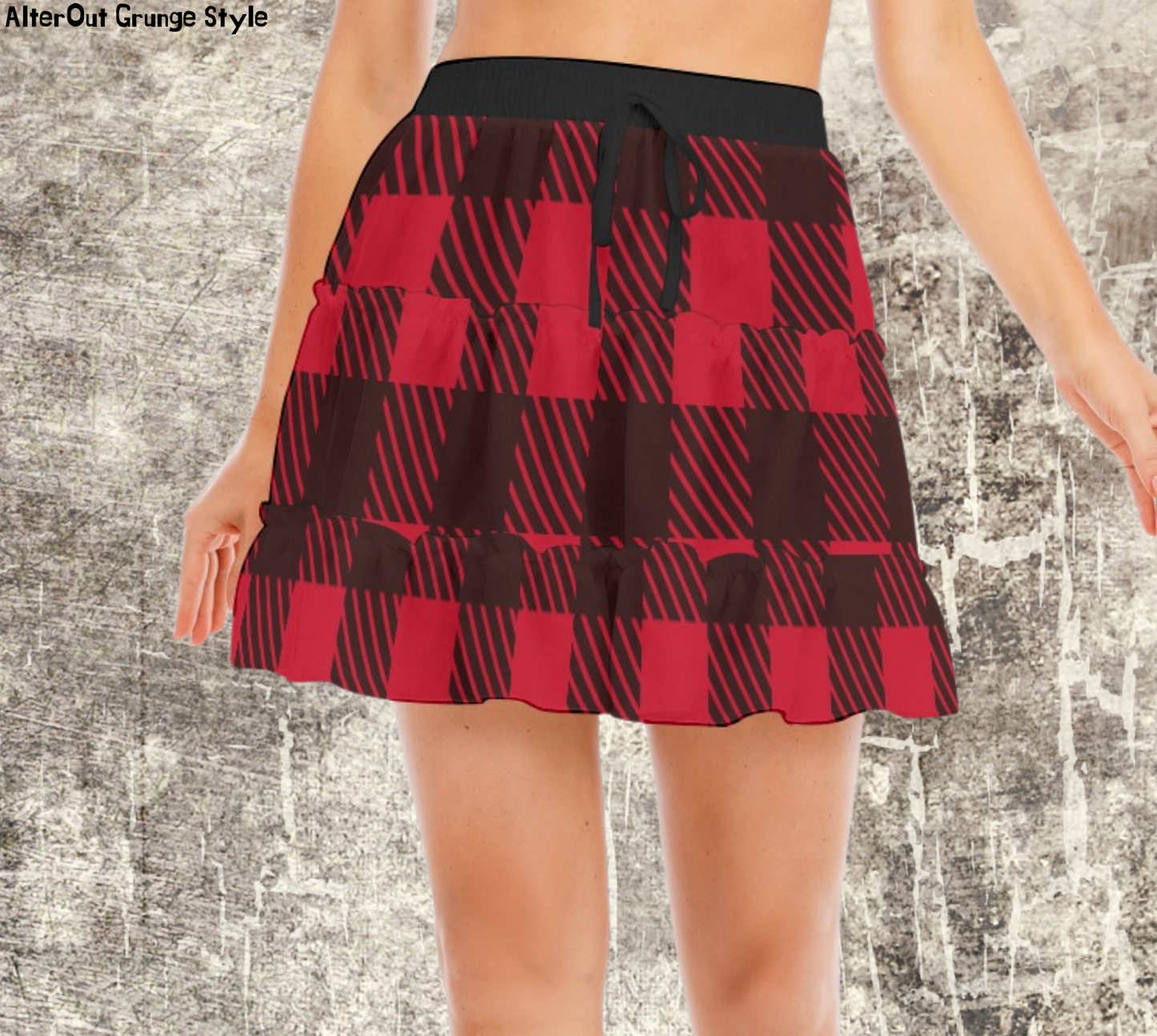 Spódniczka mini grunge w kratkę  Red Riot