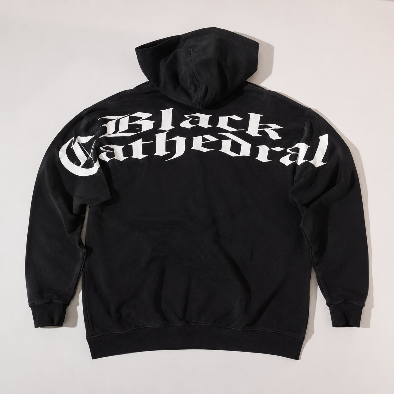 Gotycka Bluza Oversize French Terry | Black Cathedral Shadow Hoodie | Made in Poland