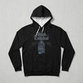 Gotycka Bluza Premium Full Print | Black Cathedral – Gray Silence Tombstone Hoodie 280 GSM