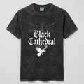 Gotycka Koszulka Unisex Mineral Wash Black Cathedral I – The Raven’s Call